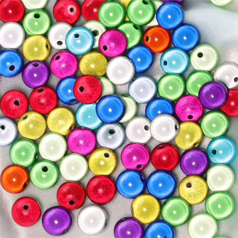 Cuentas redondas acrílicas de fantasía láser reflectante de color al por mayor